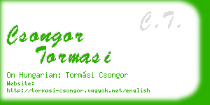csongor tormasi business card